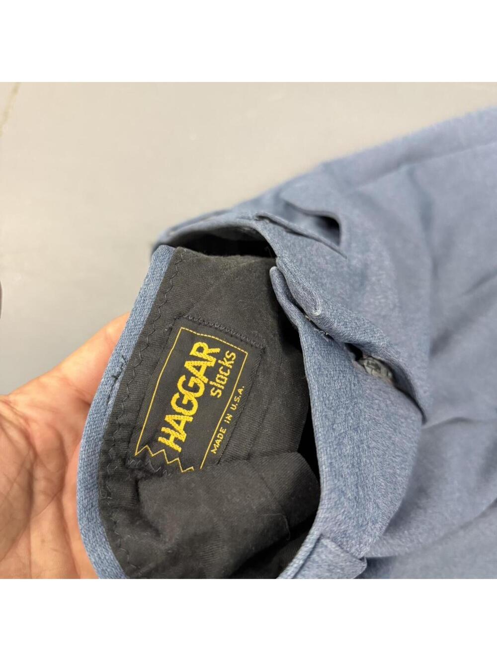 Haggar Men's Blue and Navy Trousers - Picture 3 of 4